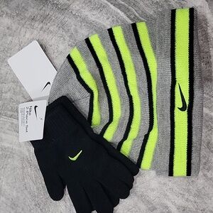 NWT UNISEX Kids 2pc Nike Hat & Glove Set